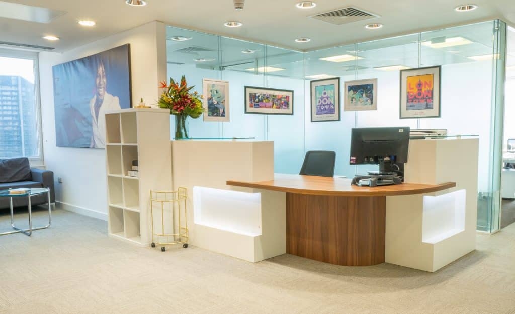 Reception at Citibase Millbank by Barabas Balog
